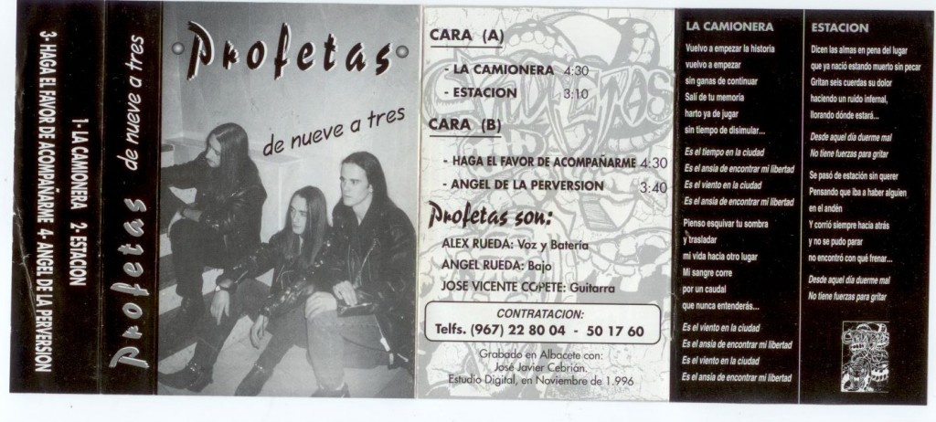 Profetas - De nueve a tres - anverso